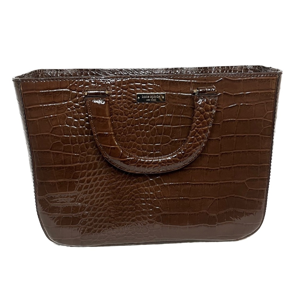 Kate Spade Knightsbridge Jasper Crocodile Brown Tote
